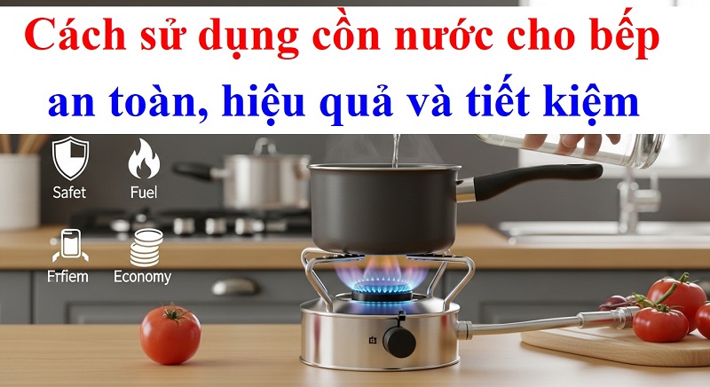Cách sử dụng cồn nước cho bếp an toàn, hiệu quả và tiết kiệm